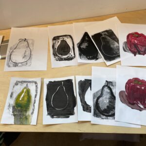 Monoprinting Group Activity